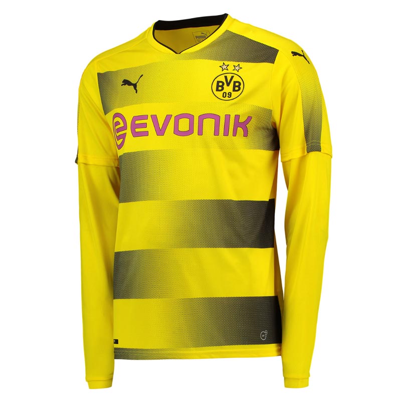 2017-2018 Borussia Dortmund Home Long Sleeve Puma Shirt_2