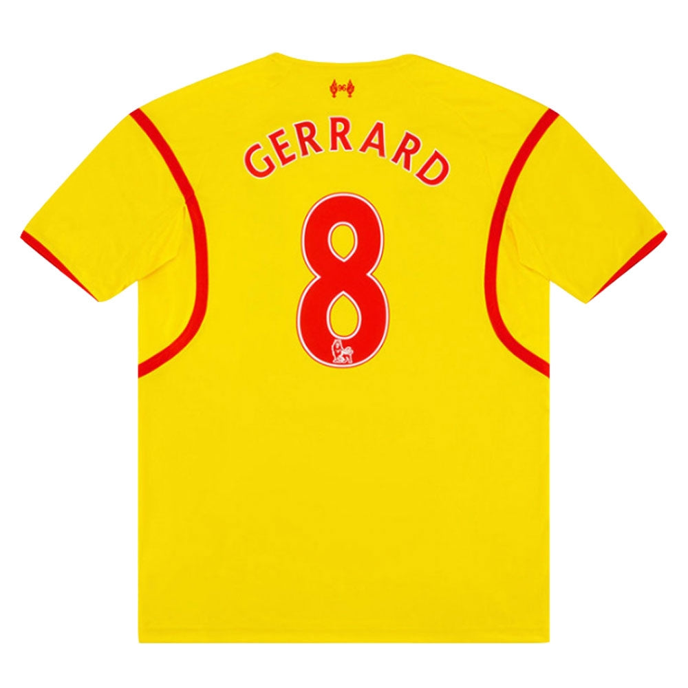 2014-2015 Liverpool Away Shirt (GERRARD 8) (Excellent)_0
