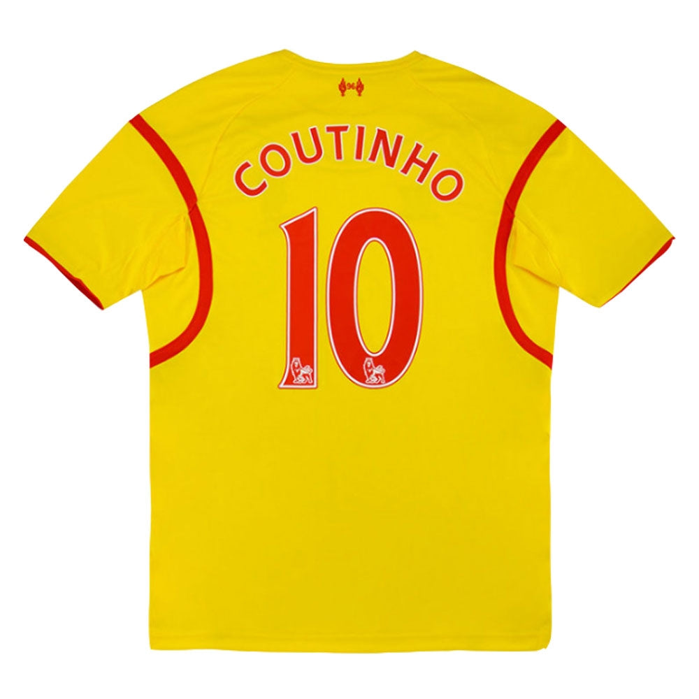 2014-2015 Liverpool Away Shirt (COUTINHO 10) (Excellent)_0