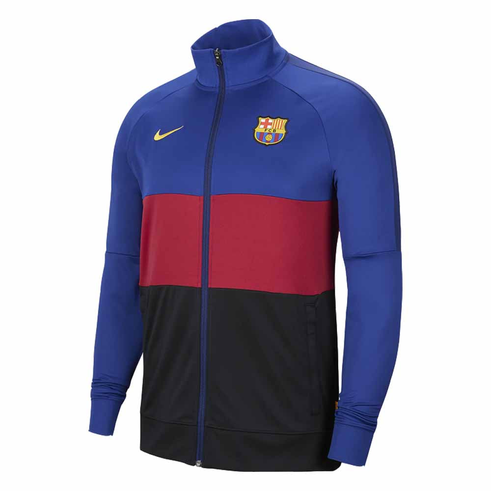 2020-2021 Barcelona Nike I96 Jacket (Blue-Red) - Kids