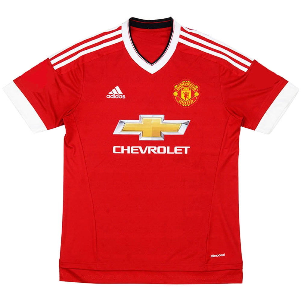 2015-2016 Man Utd Adidas Home Football Shirt ((Excellent) S)