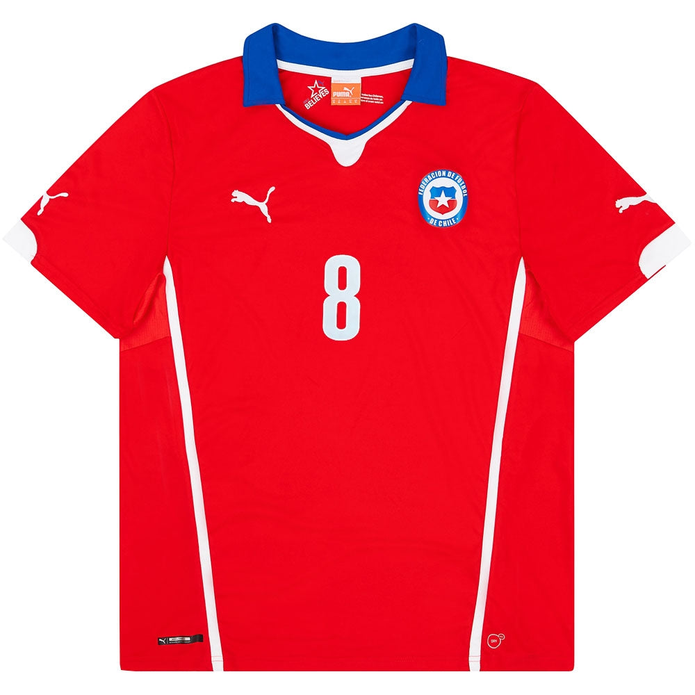 Chile 2014-15 Home Shirt (Vidal 8) ((Very Good) M)_0