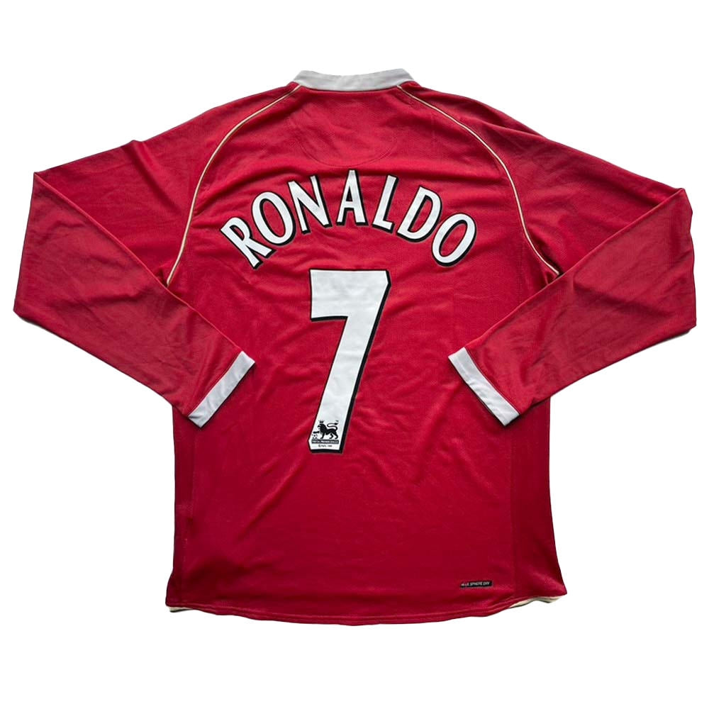 Manchester United 2006-07 Long Sleeve Home Shirt (Ronaldo #7) ((Very Good) XL)