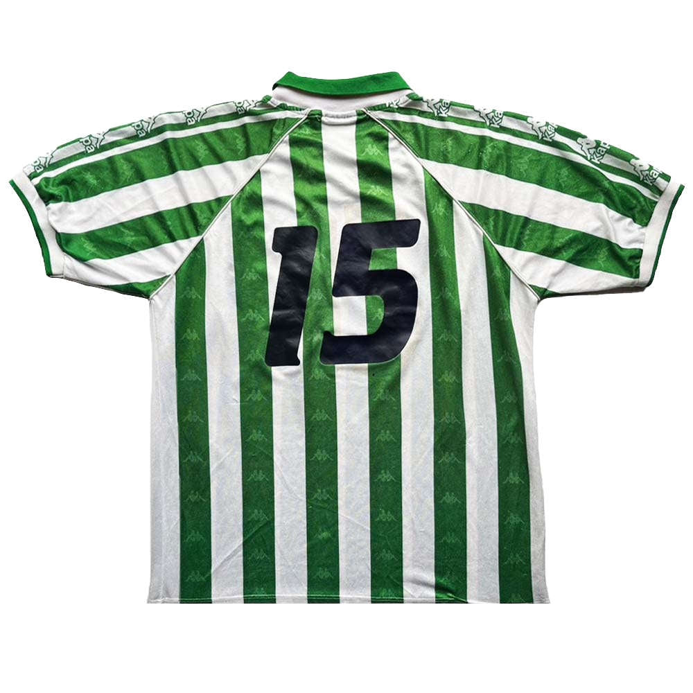 Real Betis 1995-96 Home Shirt (Pier Luigi Cherubino #15) ((Good) L)_1