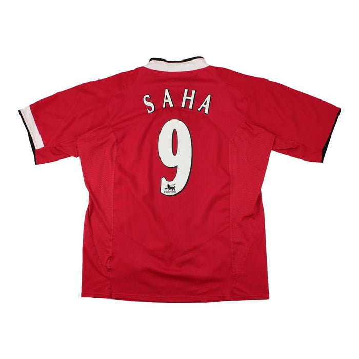 Manchester United 2004-2006 Home Shirt (Saha 9) ((Good) M)