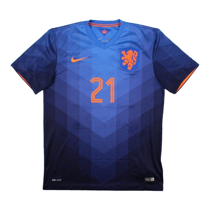 Holland 2014-15 Away Shirt (Memphis #21) ((Excellent) M)