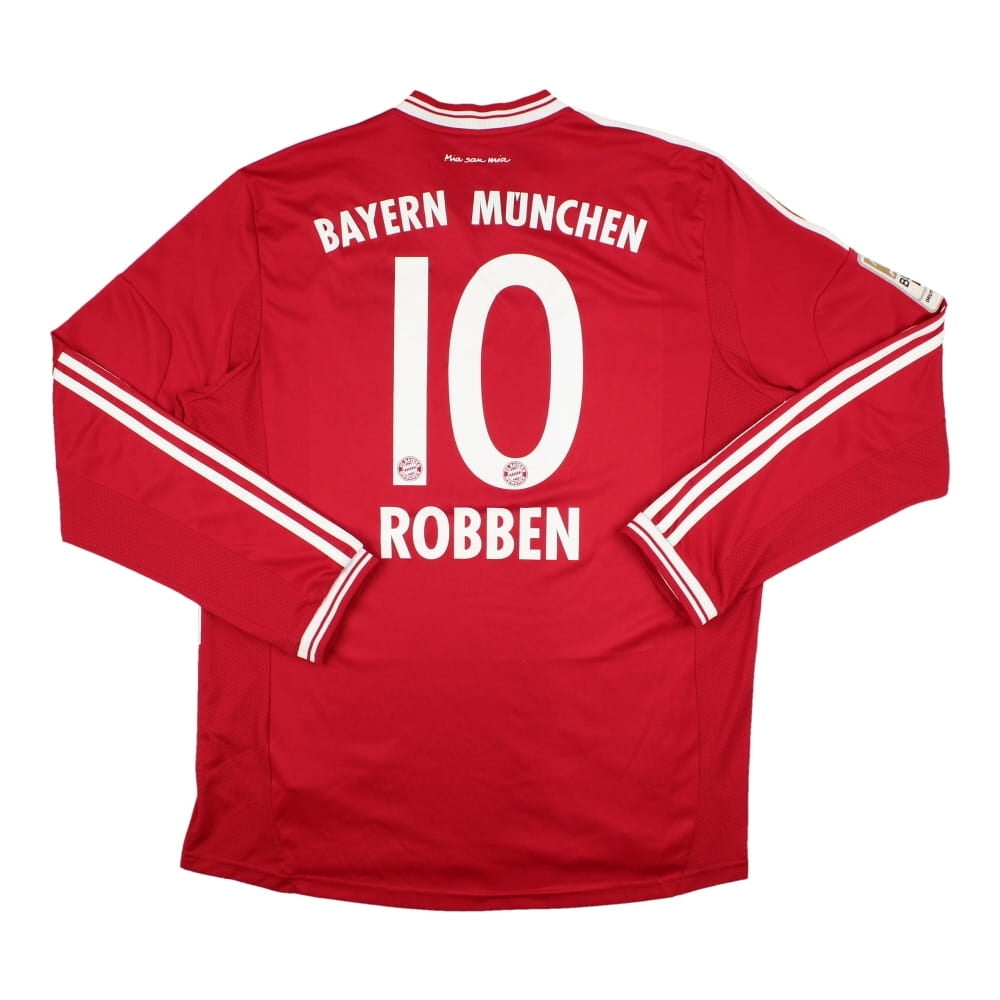 Bayern Munich 2013-14 Home Long Sleeve Shirt (Robben #10) ((Very Good) XL)