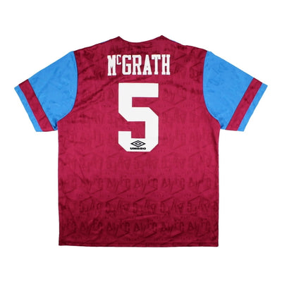 Aston Villa 1992 Home Shirt (McGrath #5) ((Excellent) XL)_0
