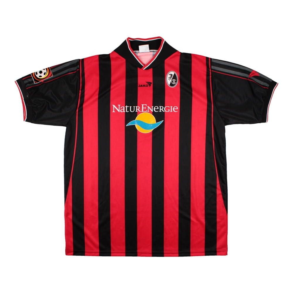 SC Freiburg 2001-02 Match Worn Home Shirt (Kobiashvili 10) ((Very Good) L)_1