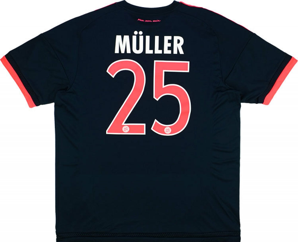 Bayern Munich 2015-16 Third Shirt (Muller #25) (Excellent)