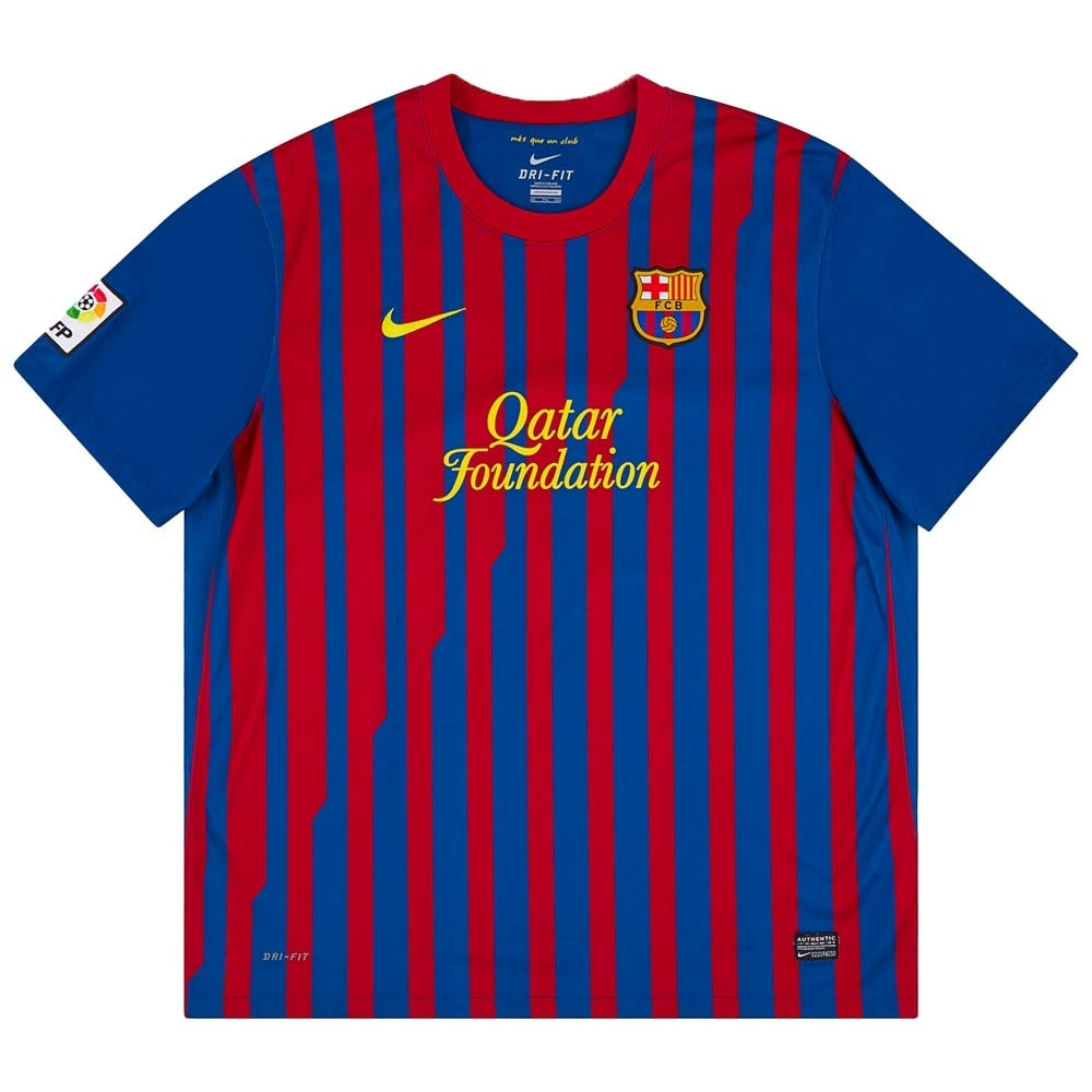 Barcelona 2011-12 Home Shirt ((Good) M)