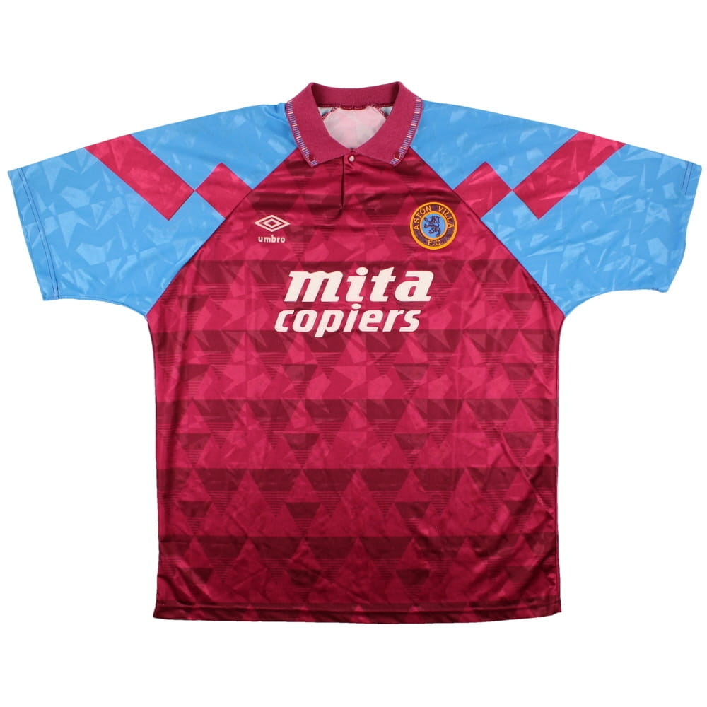 Aston Villa 1990-92 Home Shirt (XL) (Very Good)