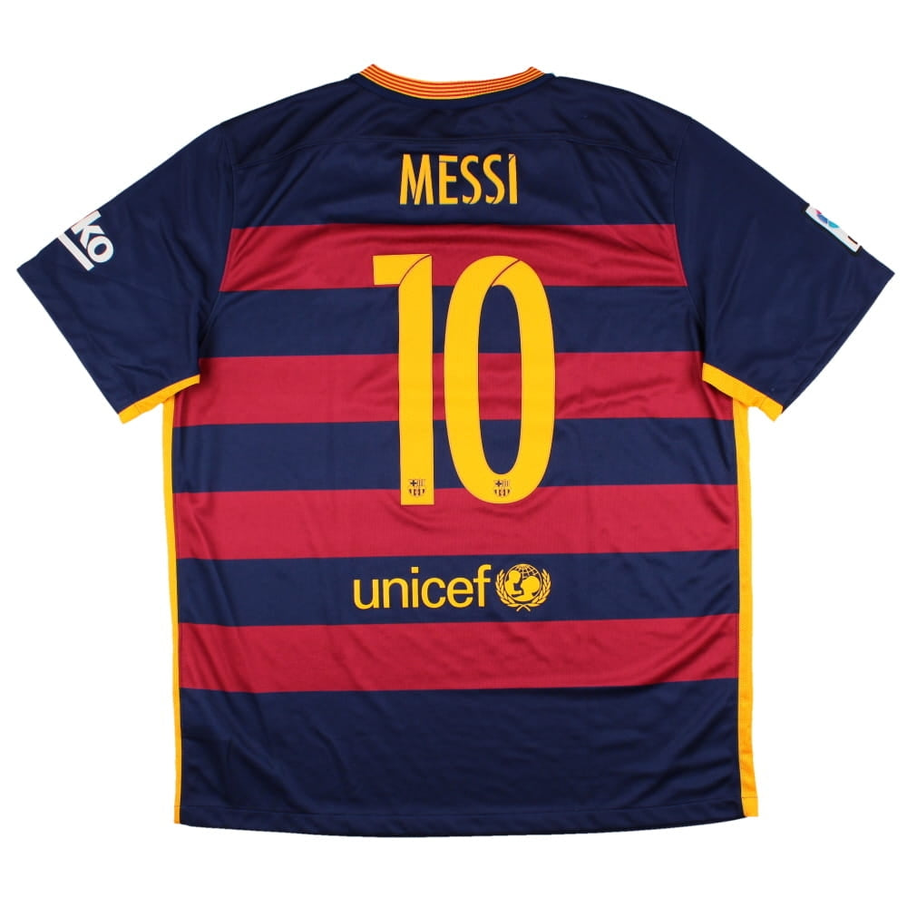 Barcelona 2015-16 Home Shirt Messi #10 (XL) (Excellent)_0