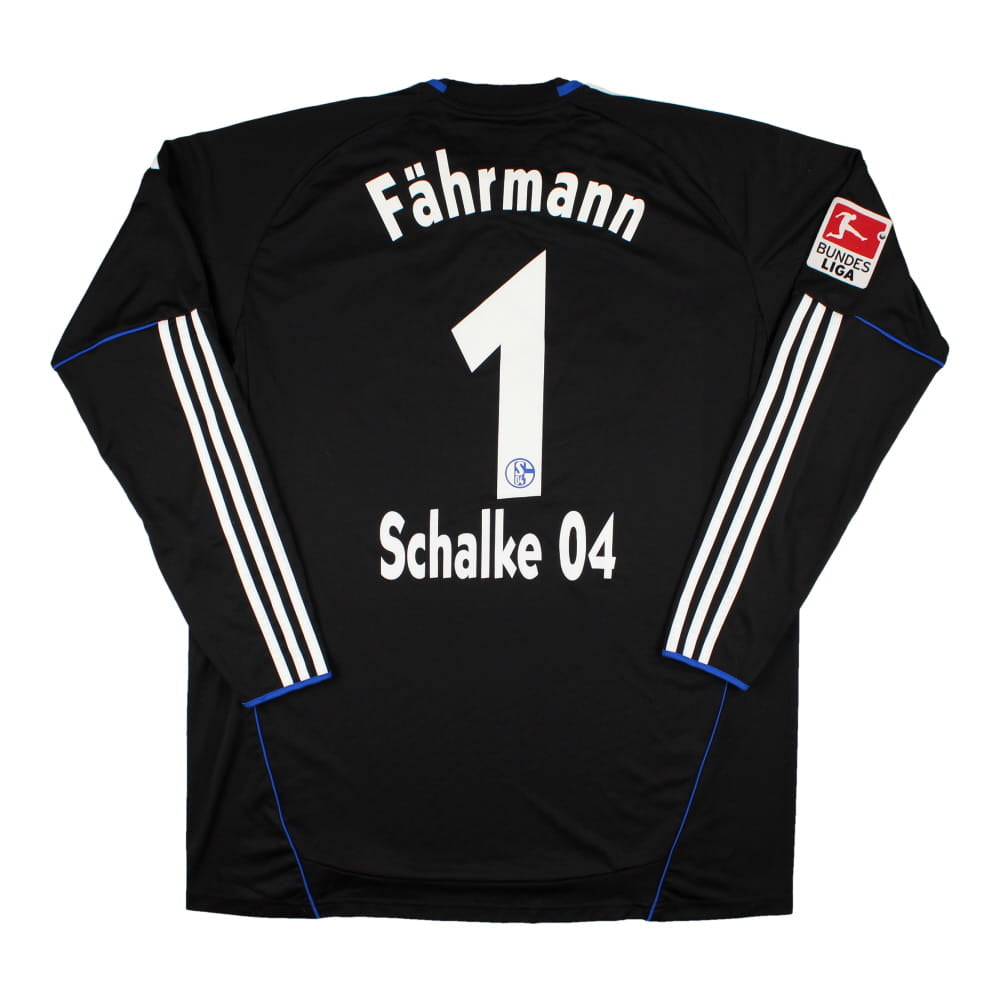 Schalke 2010-11 Long Sleeve Goalkeeper Home Shirt (XL) Fahrmann #1 (Very Good)_0