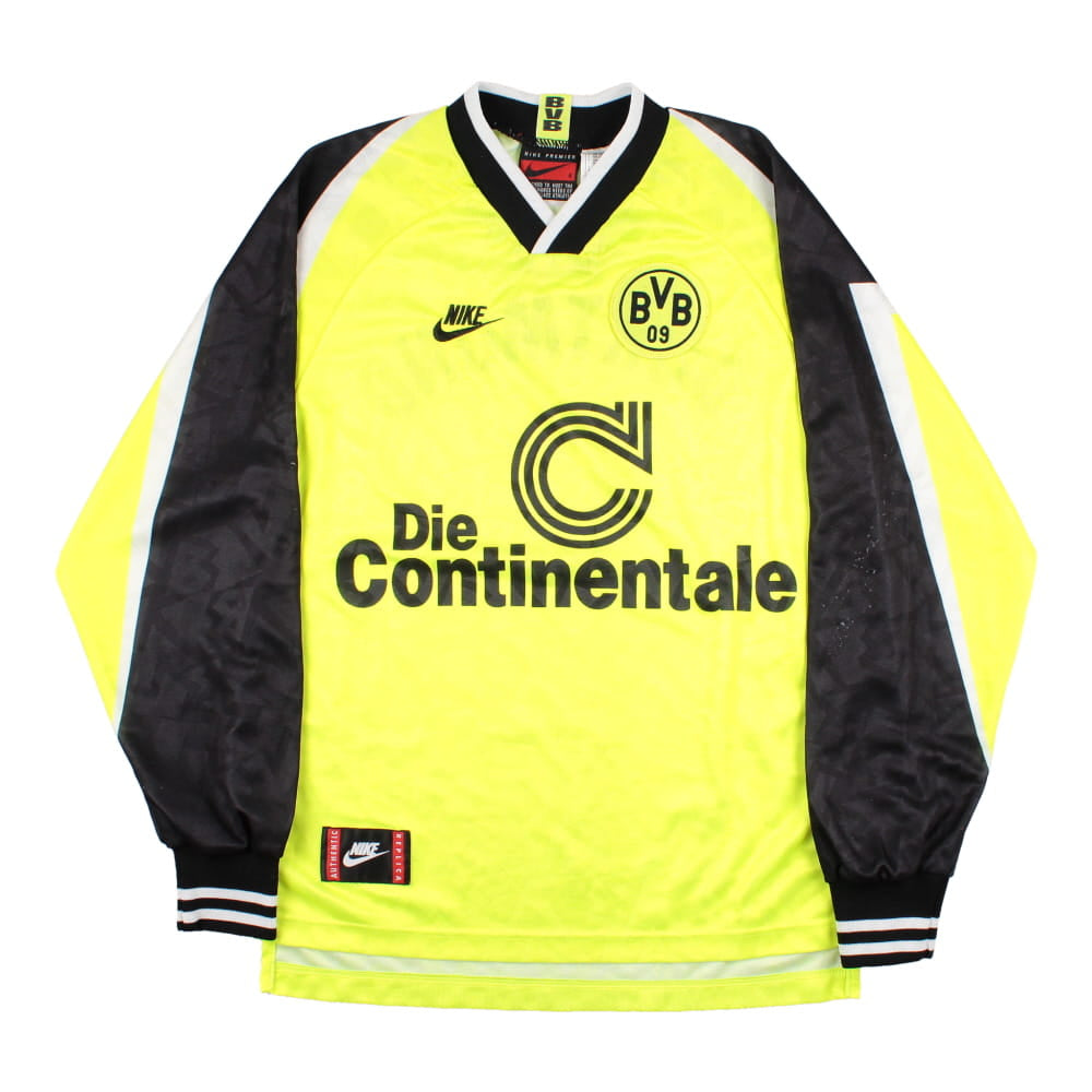 Borussia Dortmund 1995-96 Long Sleeve Home Shirt (S) (Excellent)_0