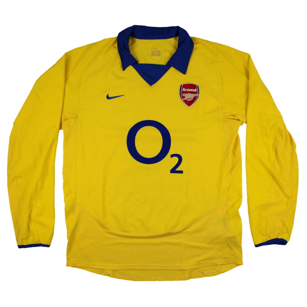 Arsenal 2003-05 Long Sleeve Away Shirt (M) Henry #14 (Excellent)_1