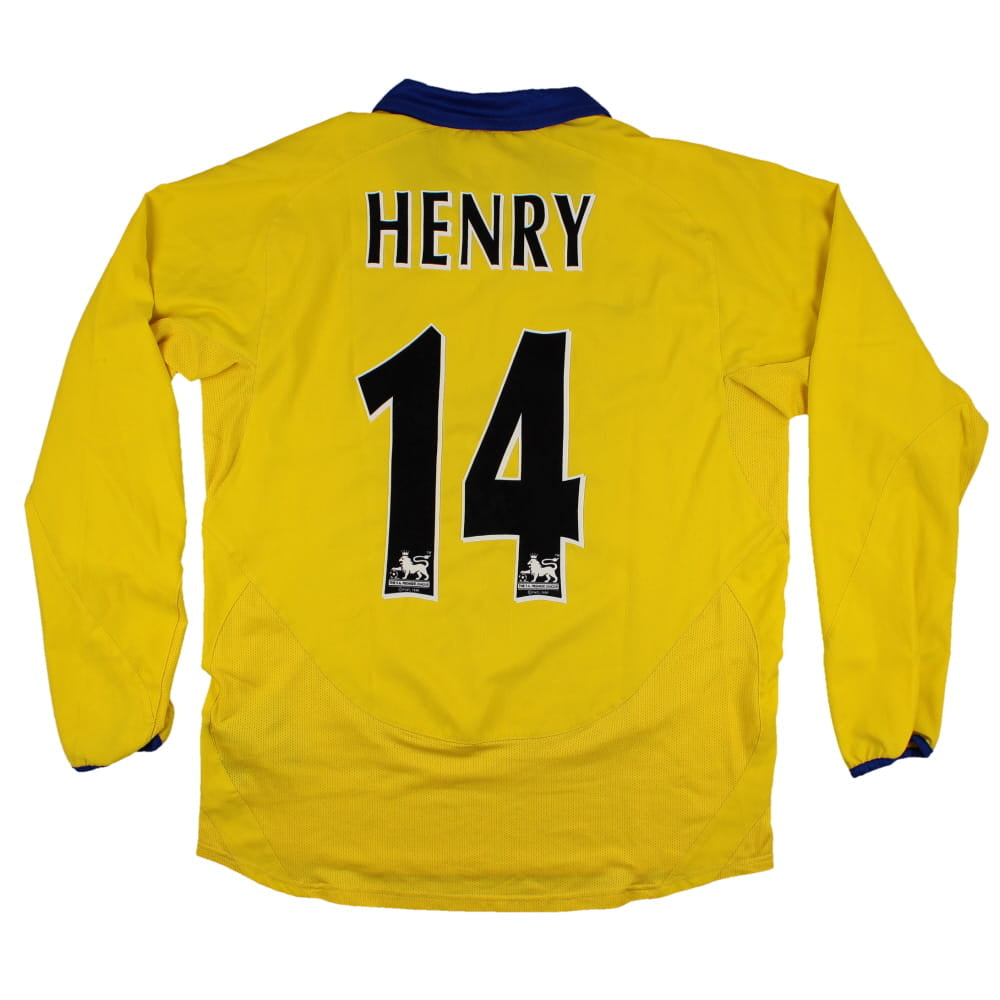 Arsenal 2003-05 Long Sleeve Away Shirt (M) Henry #14 (Excellent)_0
