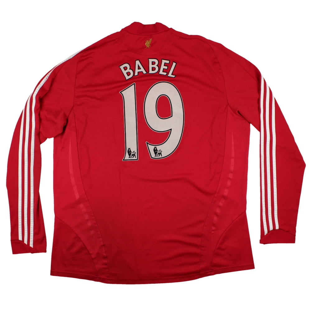Liverpool 2008-10 Long Sleeve Home Shirt (XL) Babel #19 (Very Good)_0