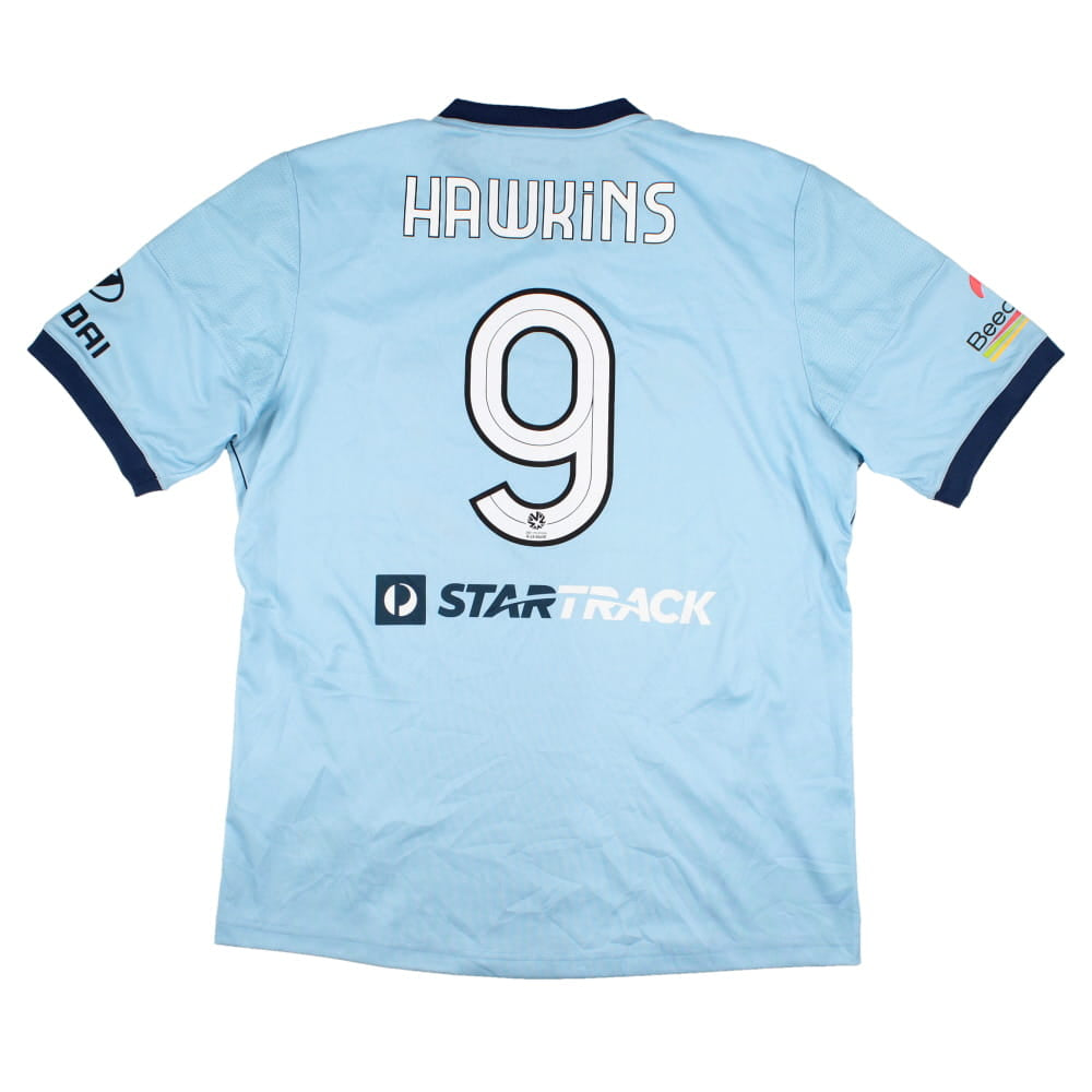 Sydney FC 2014-15 Home Shirt (L) Hawkins #9 (Very Good)_0