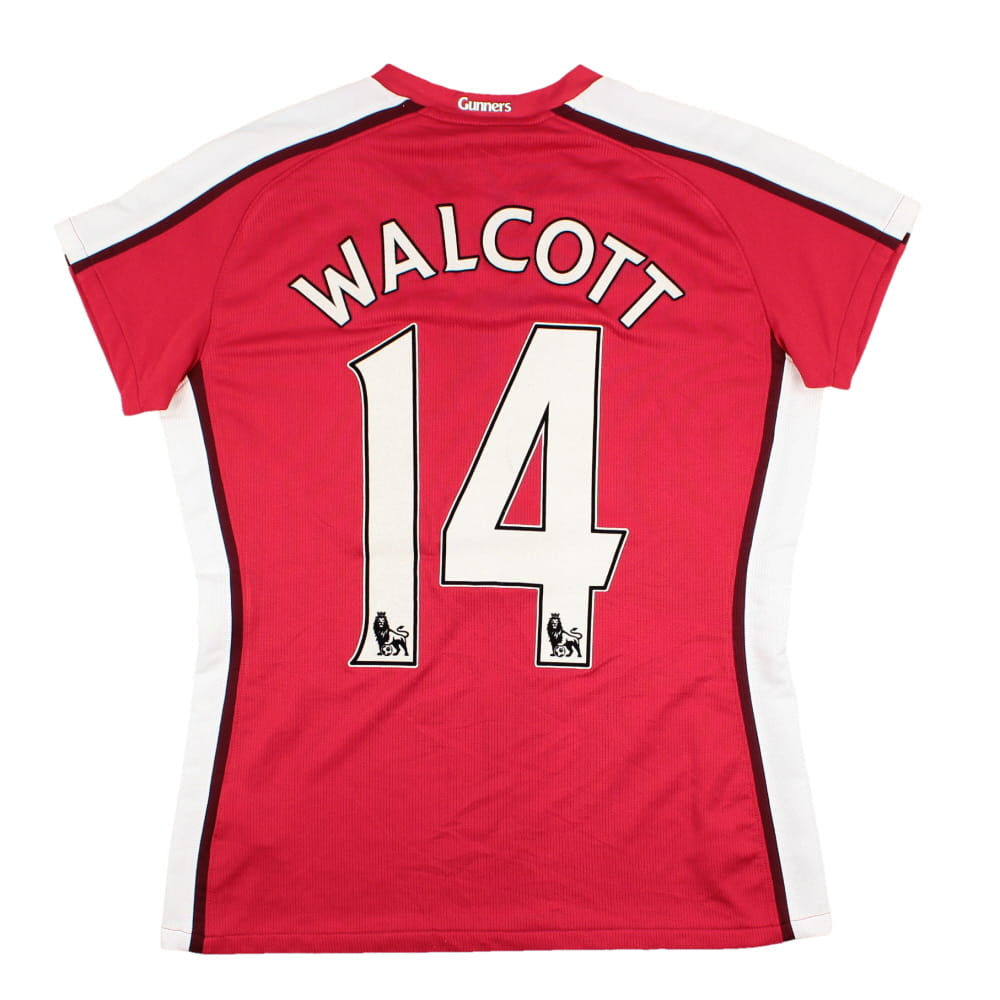 Arsenal 2008-10 Womens Home Shirt (Womens L) Walcott #14 (Excellent)_0