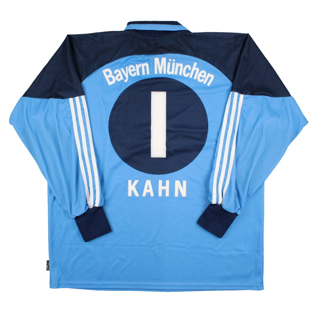 Bayern Munich 2000-01 Long Sleeve Goalkeeper Home Shirt (XL) Kahn #1 (Mint)_0