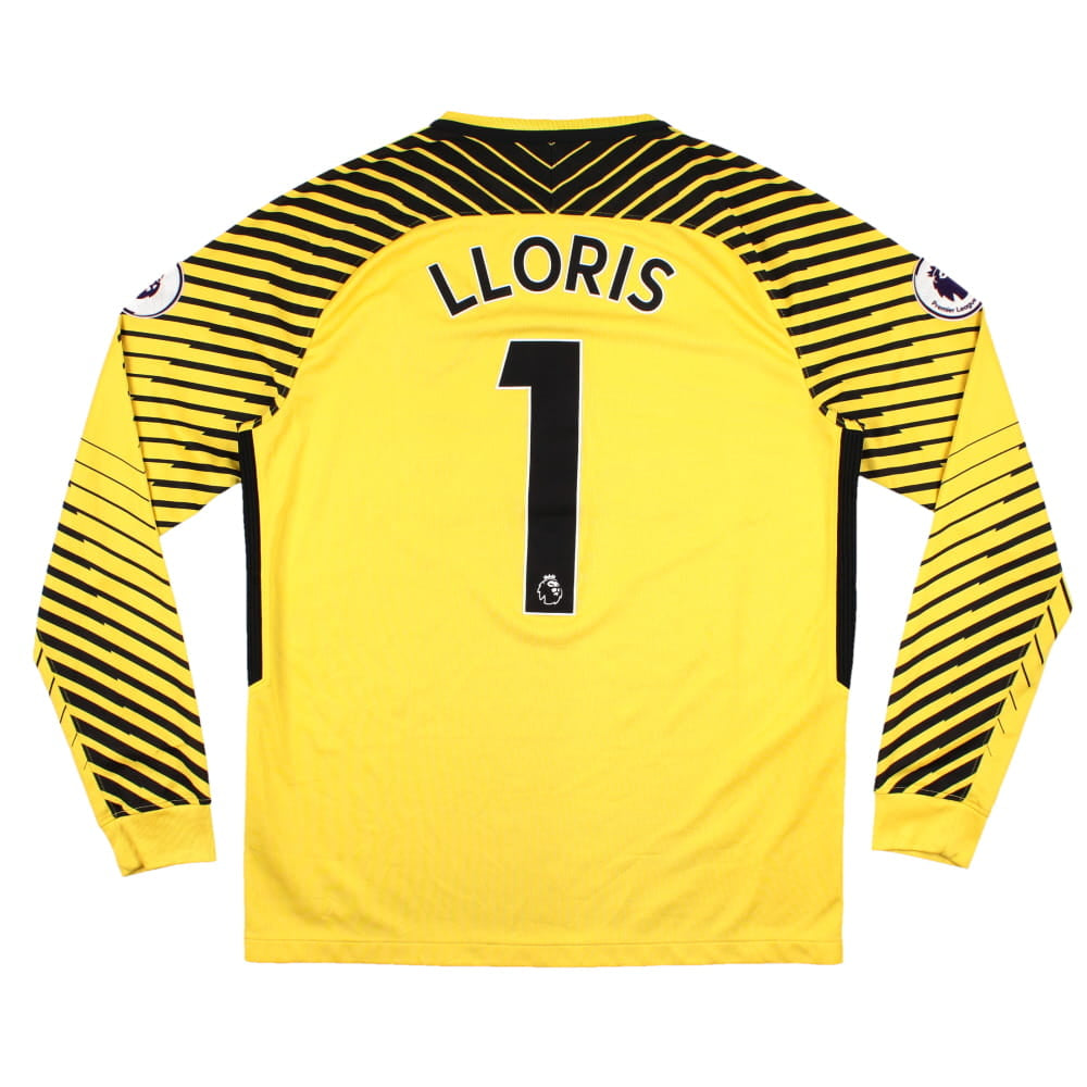Tottenham 2017-18 Long Sleeve Goalkeeper Home Shirt (M) Lloris #1 (Excellent)_0
