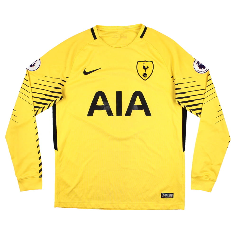 Tottenham 2017-18 Long Sleeve Goalkeeper Home Shirt (M) Lloris #1 (Excellent)_1
