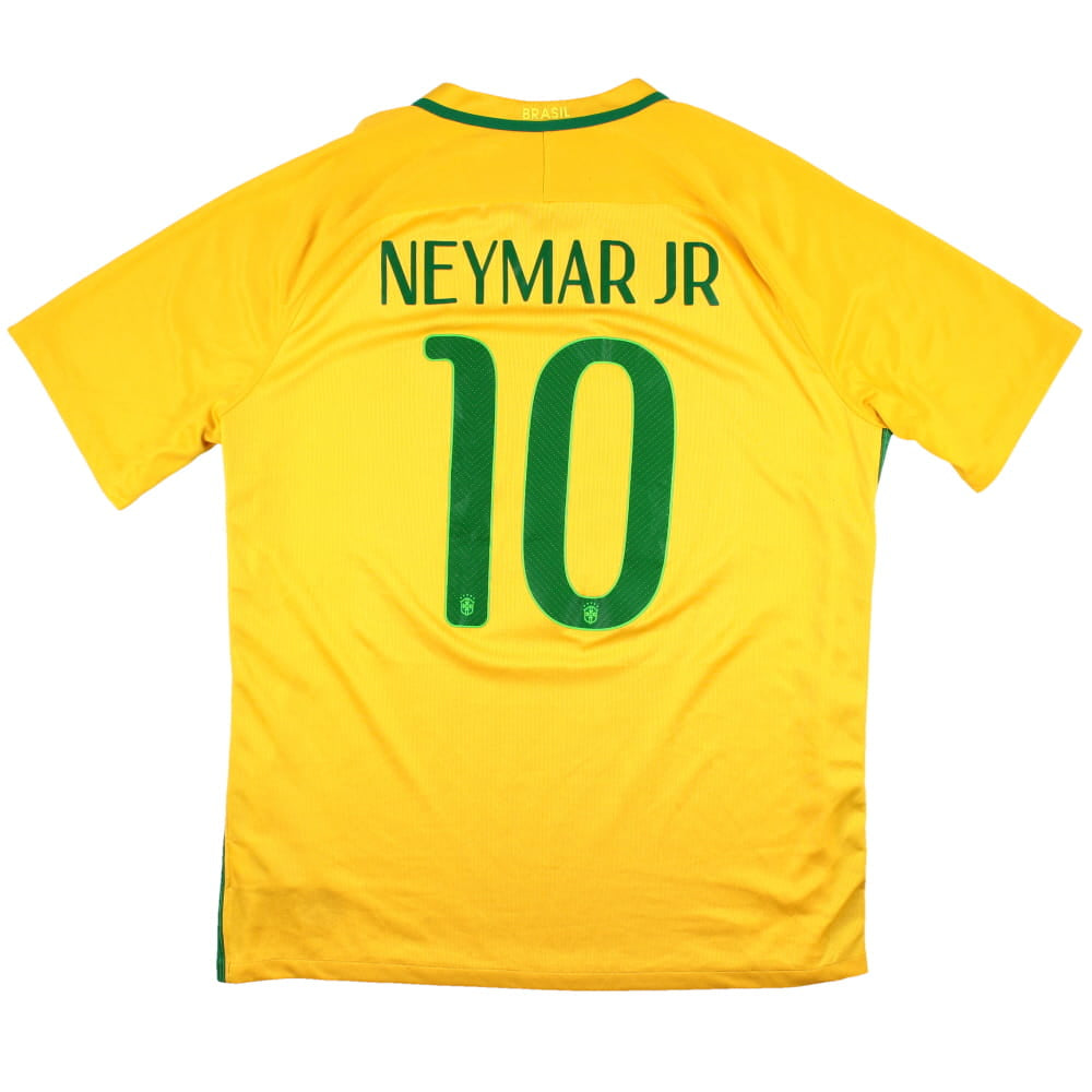 Brazil 2016-17 Home Shirt (XL) Neymar Jr #10 (Very Good)_0