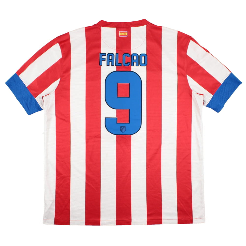 Atletico Madrid 2012-13 Home Shirt (Sponsorless) (XL) Falcao #9 (Excellent)_0