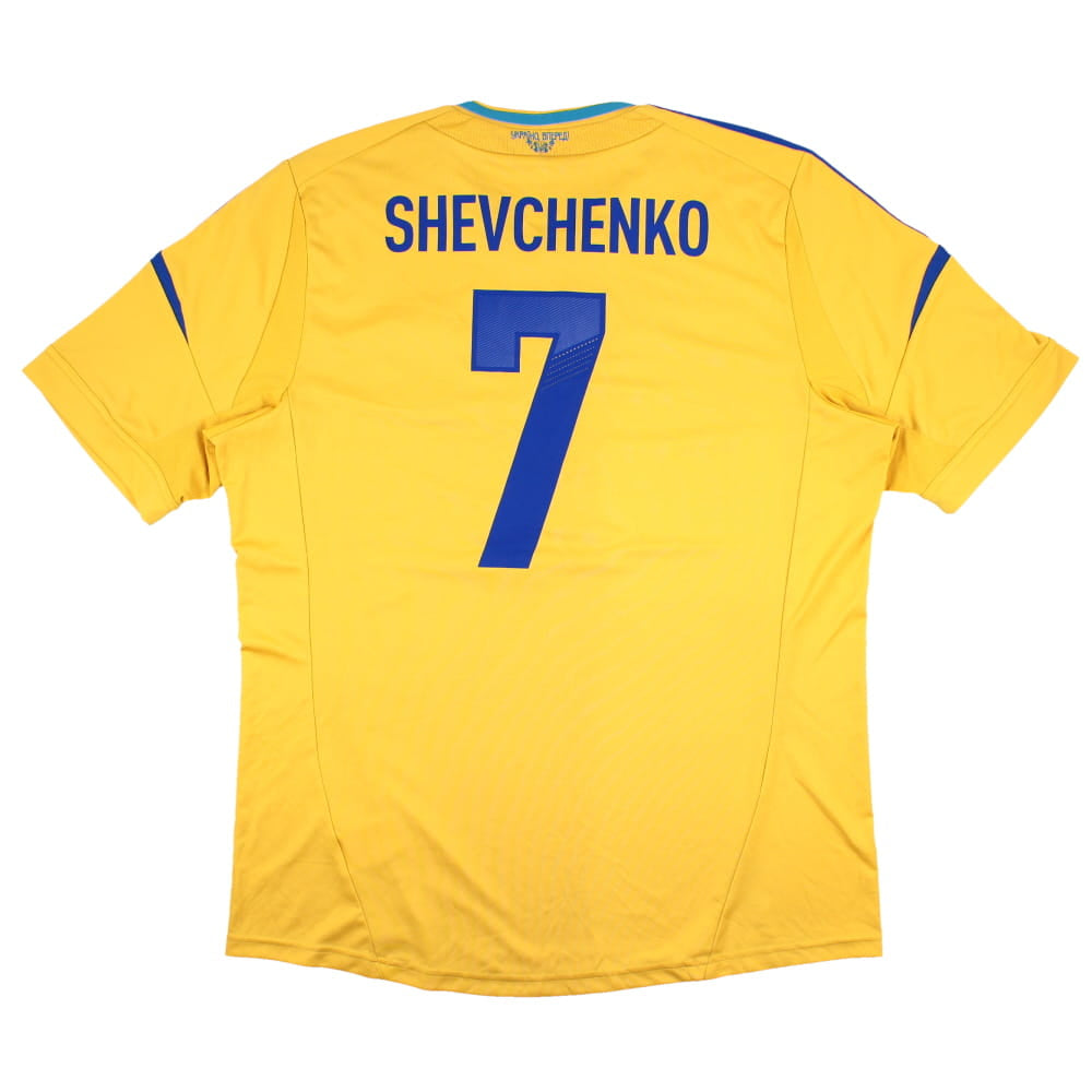 Ukraine 2012-14 Home Shirt (XL) Shevchenko #7 (Excellent)_0