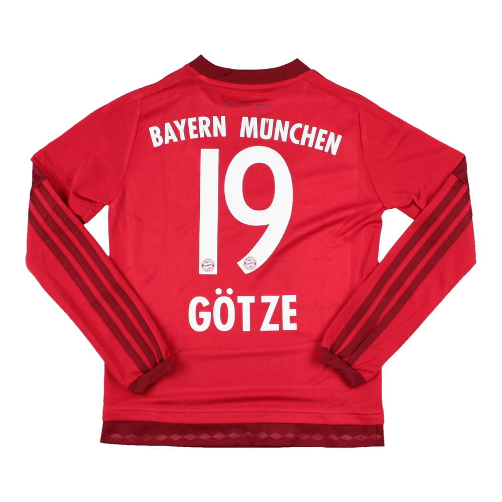 Bayern Munich 2015-16 Long Sleeve Home Shirt (MB) Gotze #19 (BNWT)_0