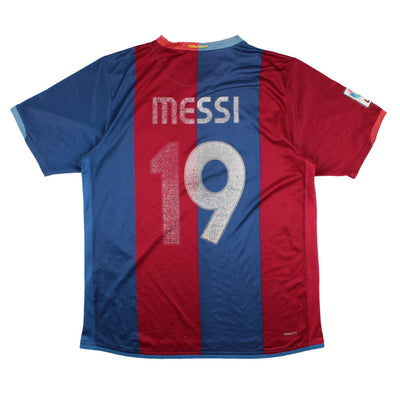 Barcelona 2006-07 Home Shirt (Messi #19) (M) (Fair)_0