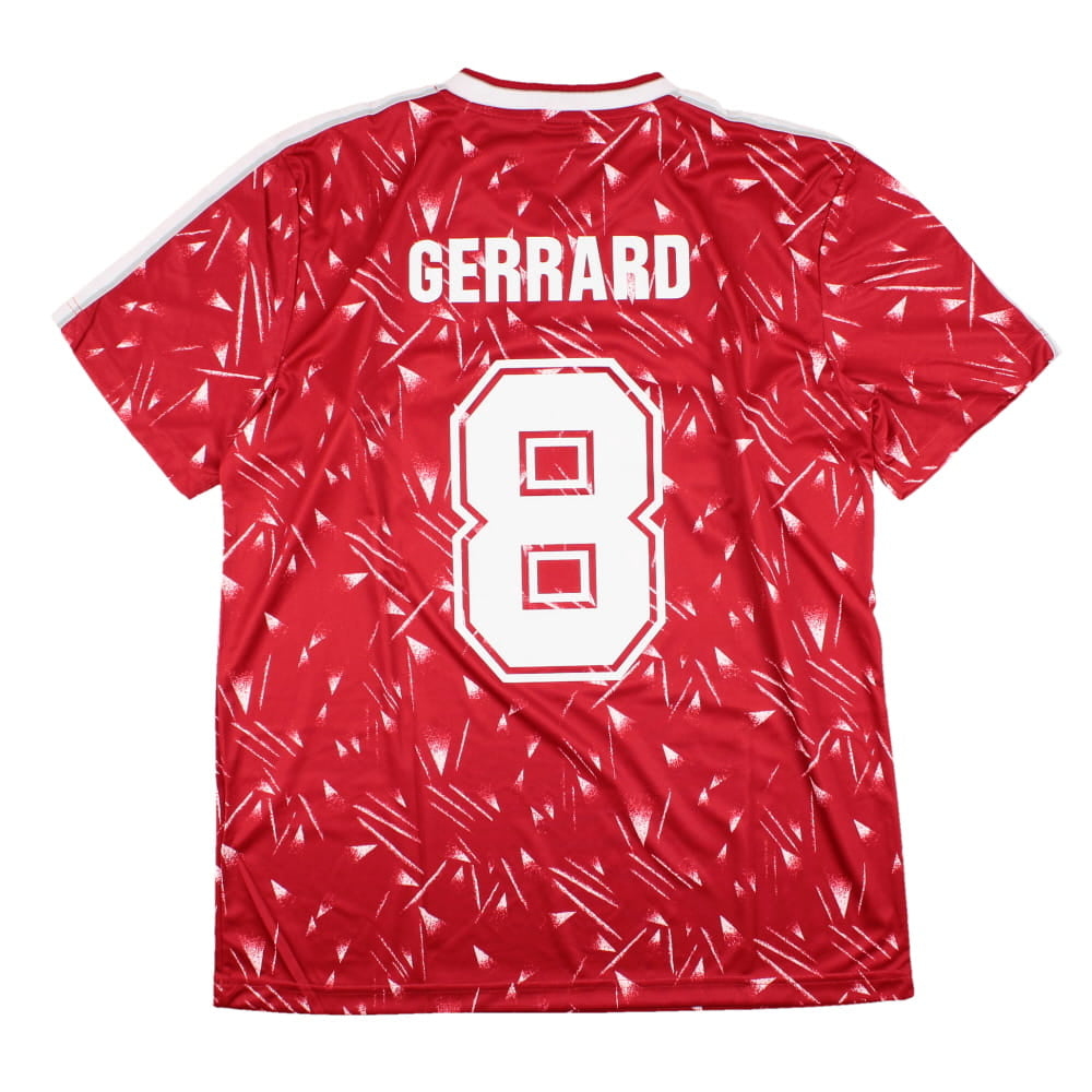 Liverpool 1989-91 Retro Home Shirt Remake (L) Gerrard #8 (Very Good)_0