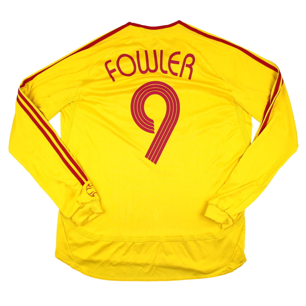 Liverpool 2006-07 Long Sleeve Away Shirt (XL) Fowler #9 (Very Good)_0