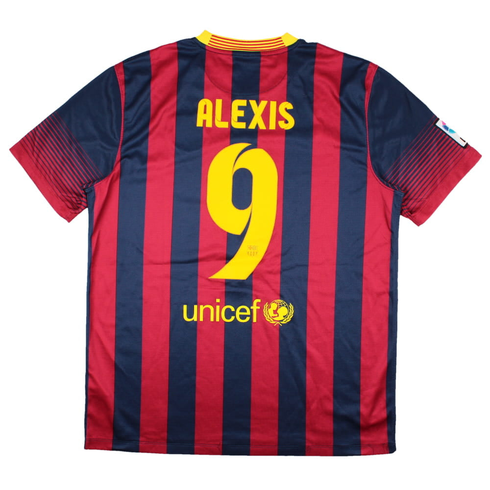 Barcelona 2013-14 Home Shirt (L) Alexis #9 (Good)_0
