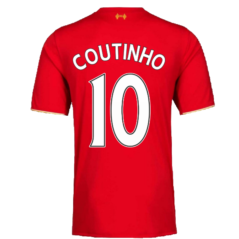 2015-2016 Liverpool Home Football Shirt ((Excellent) L) (Coutinho 10)_2