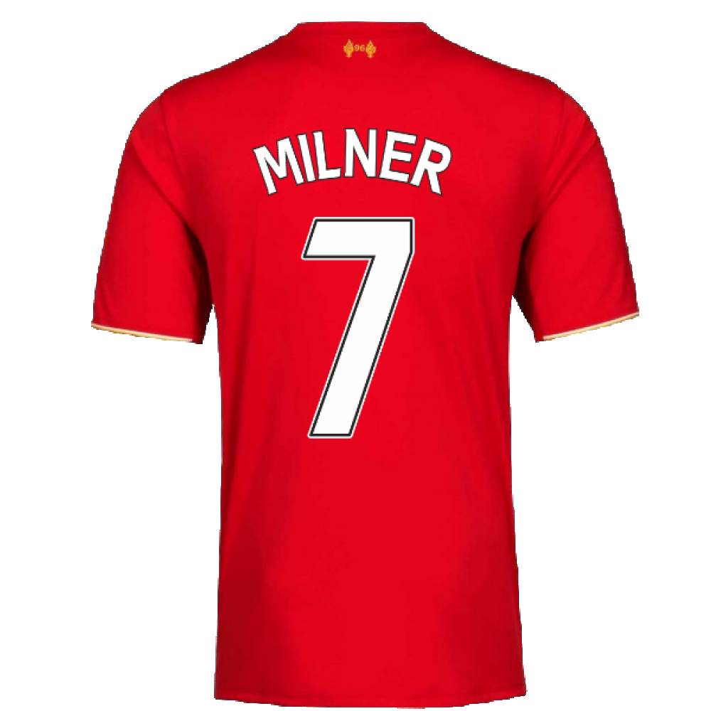 2015-2016 Liverpool Home Football Shirt ((Excellent) L) (Milner 7)_2