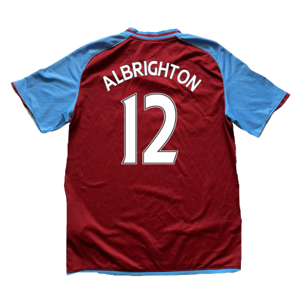 Aston Villa 2008-09 Home Shirt (M) (Albrighton 12) (Mint)_1