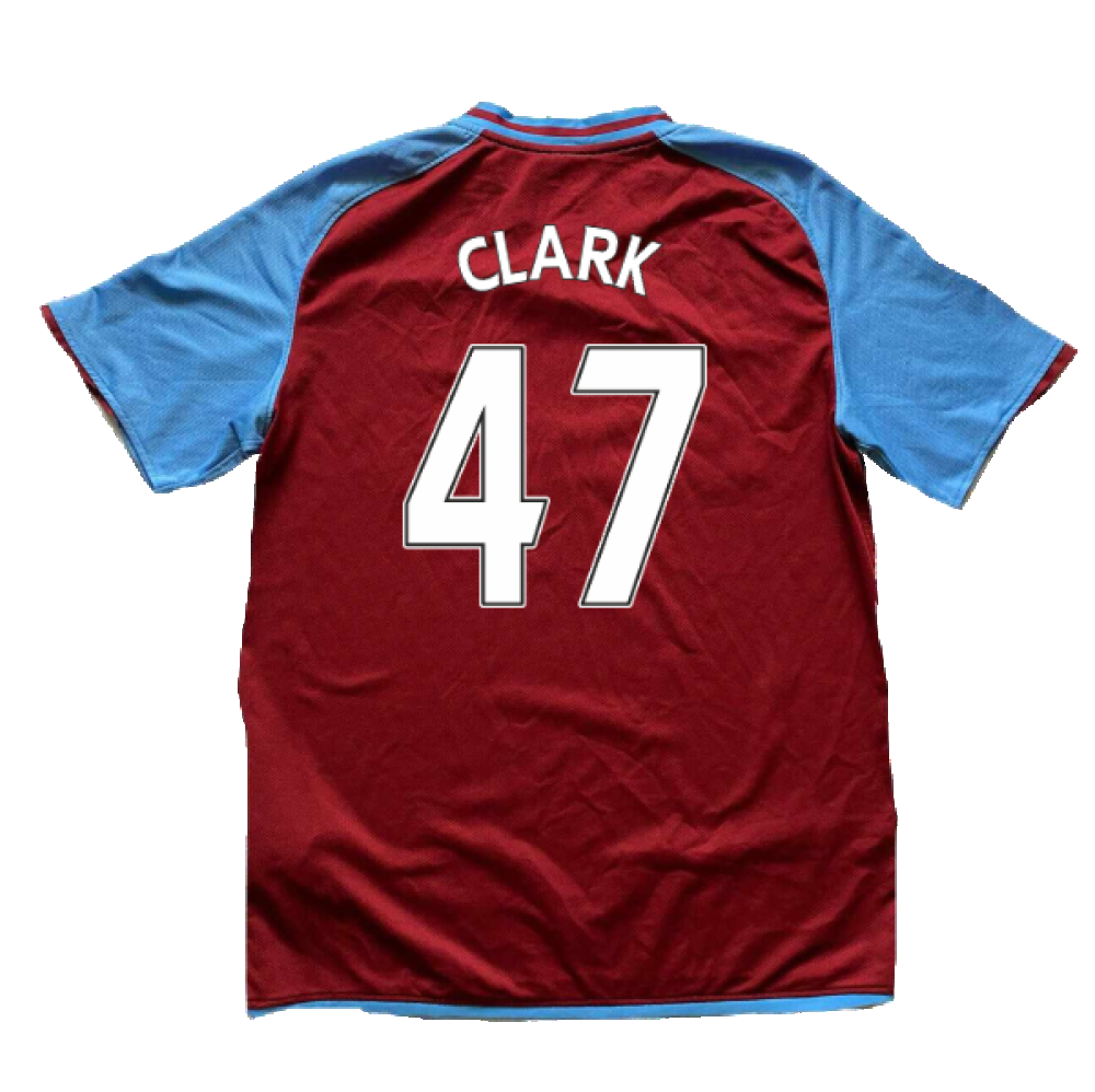 Aston Villa 2008-09 Home Shirt (M) (Clark 47) (Mint)_1