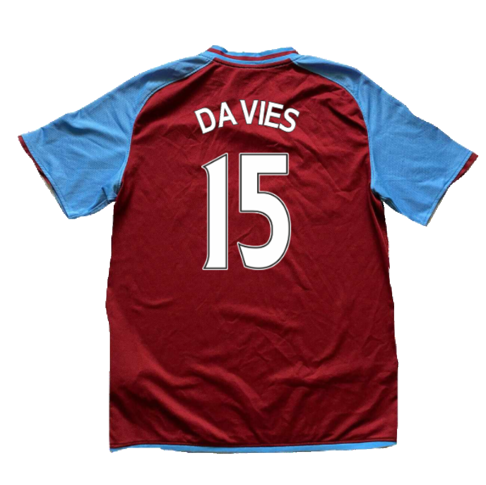 Aston Villa 2008-09 Home Shirt (M) (Davies 15) (Mint)_1