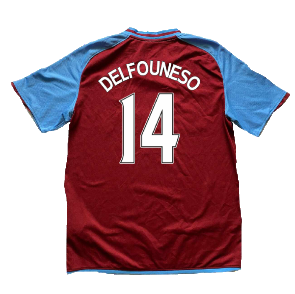 Aston Villa 2008-09 Home Shirt (M) (Delfouneso 14) (Mint)_1