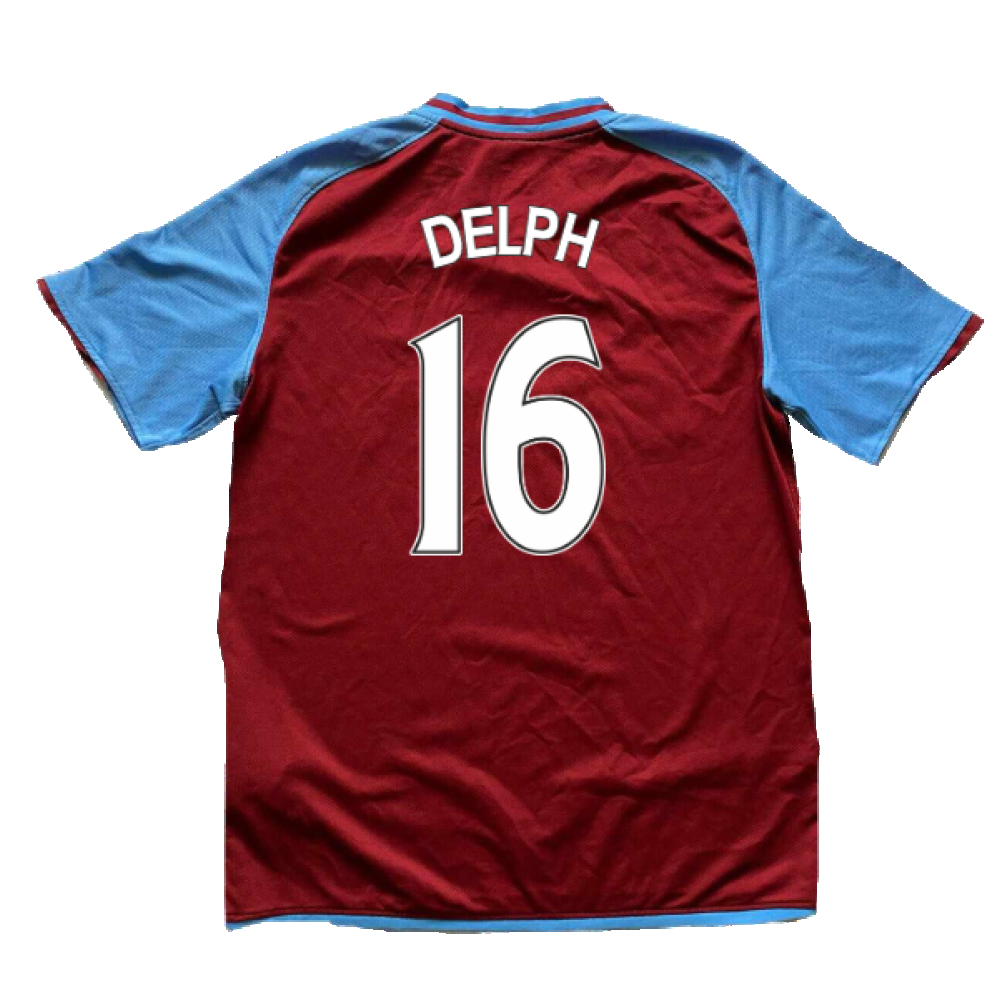 Aston Villa 2008-09 Home Shirt (M) (Delph 16) (Mint)_1