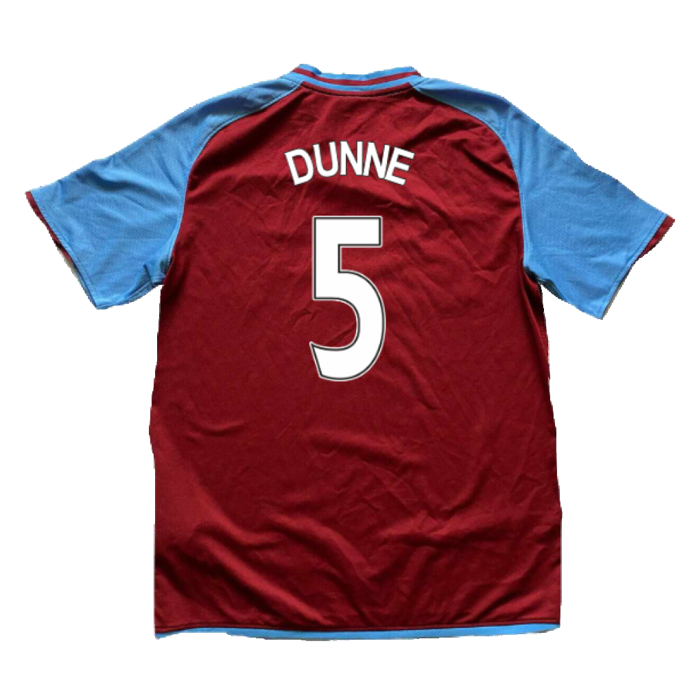 Aston Villa 2008-09 Home Shirt (M) (Dunne 5) (Mint)_1