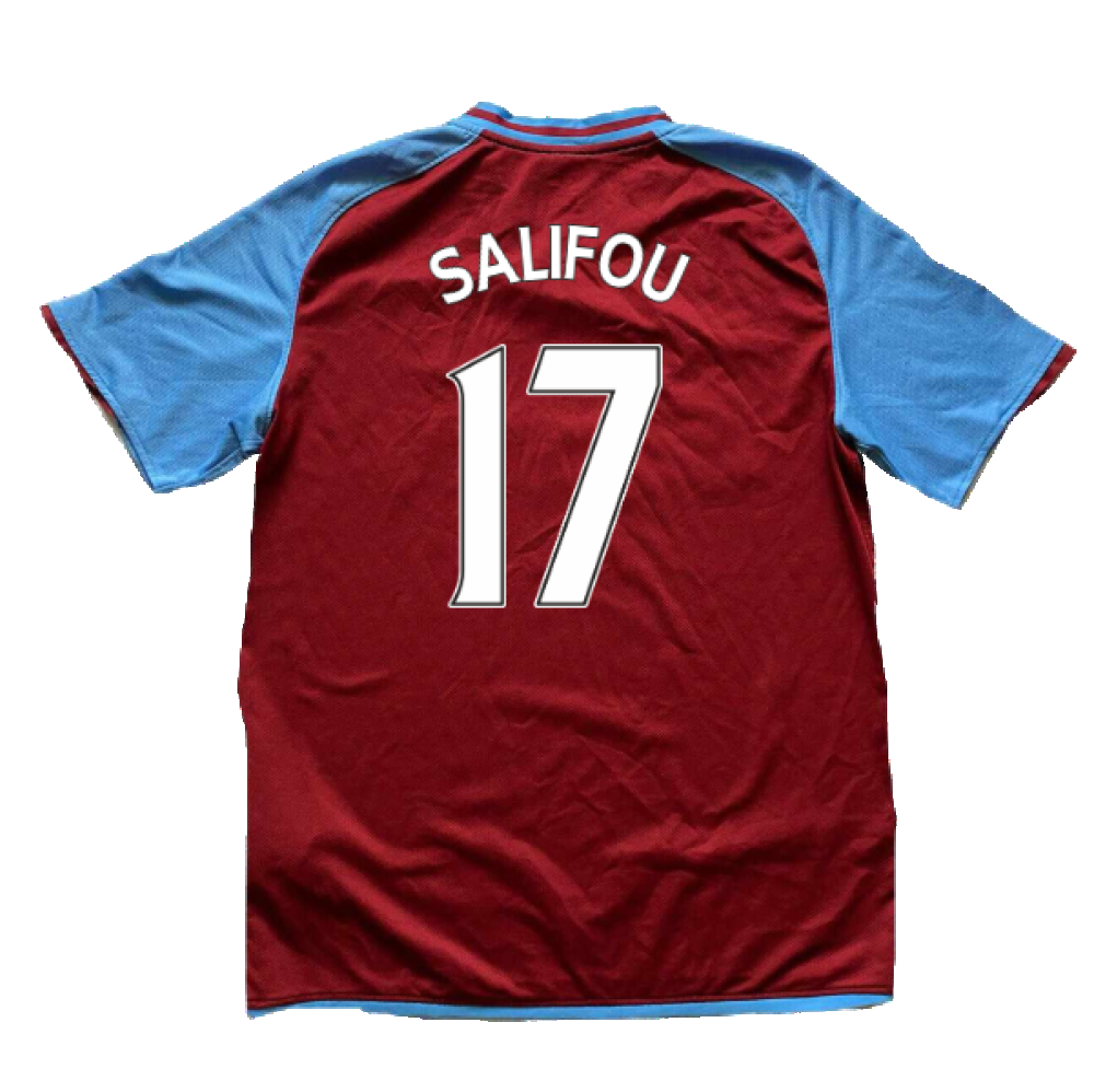 Aston Villa 2008-09 Home Shirt (M) (Salifou 17) (Mint)_1