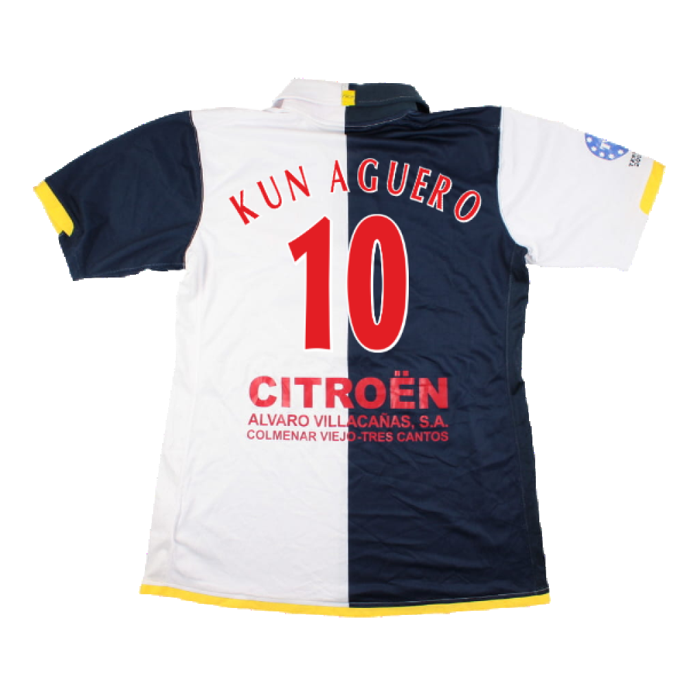 Atletico Madrid 2006-07 Away Shirt (Lanjaron Sponsor) (L) (Kun Aguero 10) (Good)_1