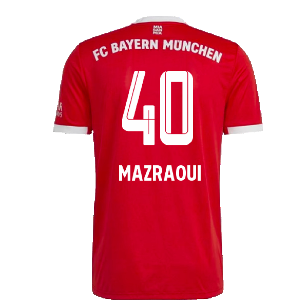 Bayern Munich 2022-23 Home Shirt (M) (MAZRAOUI 40) (Excellent)_1