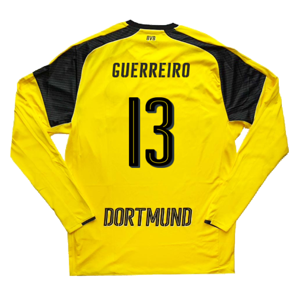 Borussia Dortmund 2016-17 Long Sleeve European Home Shirt (L) (Guerreiro 13) (Excellent)_1