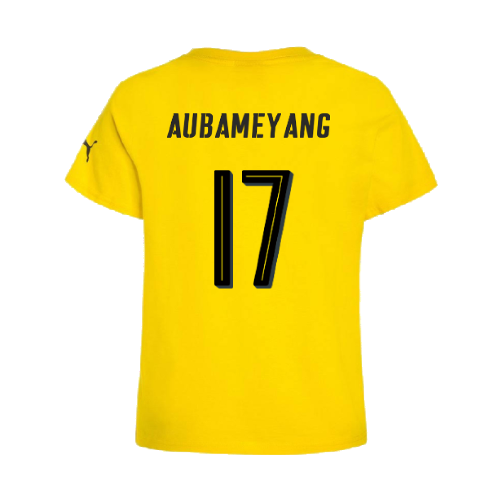 Borussia Dortmund 2016-17 Puma German Cup T Shirt (L) (Aubameyang 17) (BNWT)_1