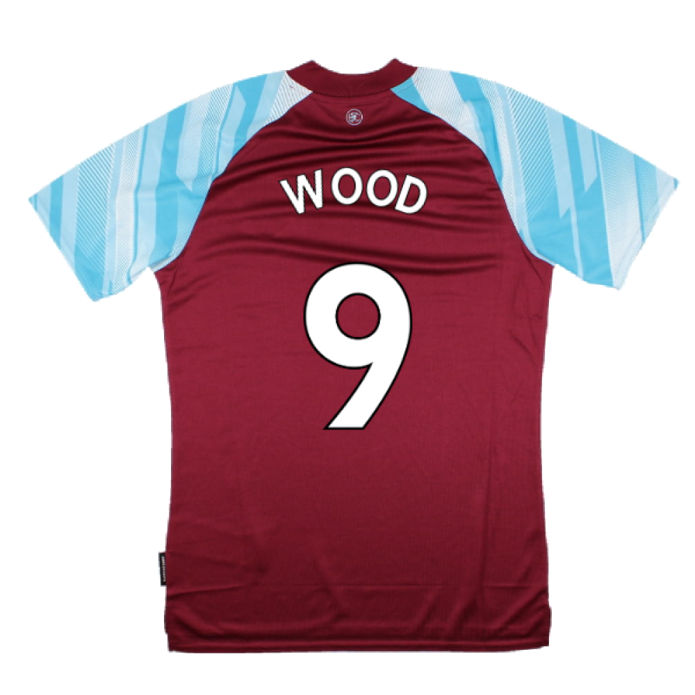 Burnley 2021-22 Home Shirt (Sponsorless) (M) (WOOD 9) (Mint)_1