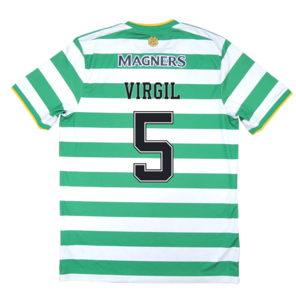 Celtic 2020-21 Home Shirt (Sponsorless) (L) (VIRGIL 5) (Excellent)_1